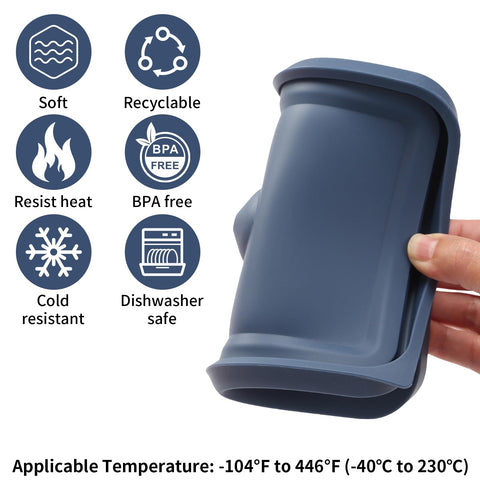 EuChoiz tapa silicona apta para lavavajillas y congelador para comodidad diaria.