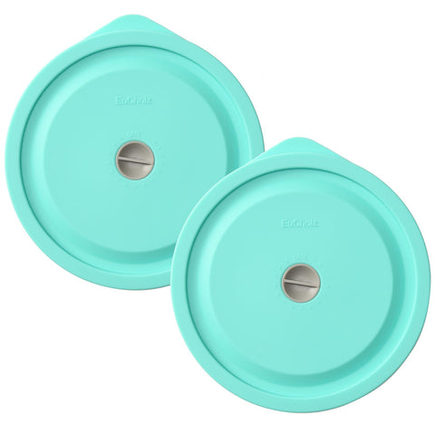 EuChoiz tapa de silicona turquesa en Pyrex 7 cup para almacenamiento seguro