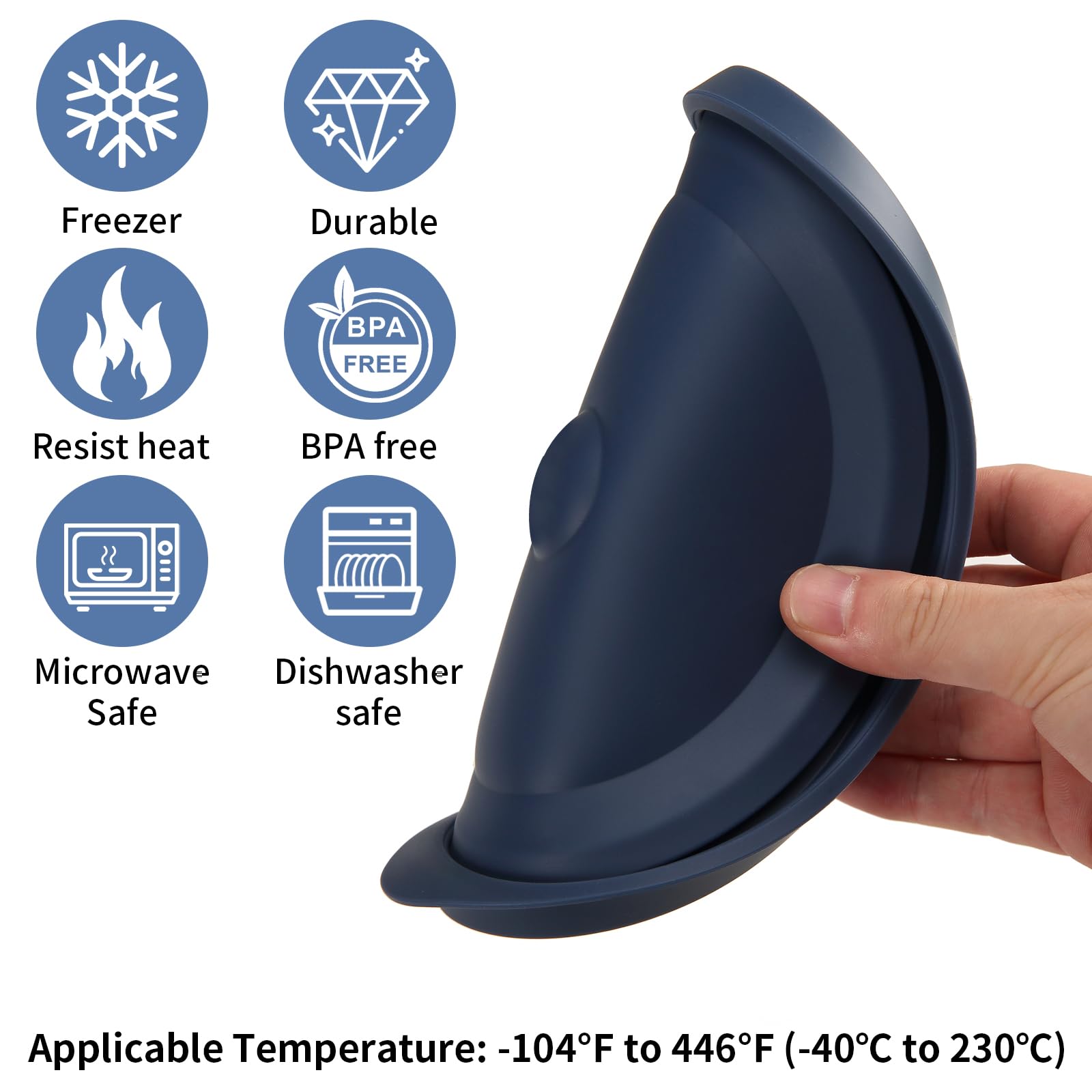 Tapa de silicona EuChoiz para Pyrex de 7 tazas, tapa duradera.