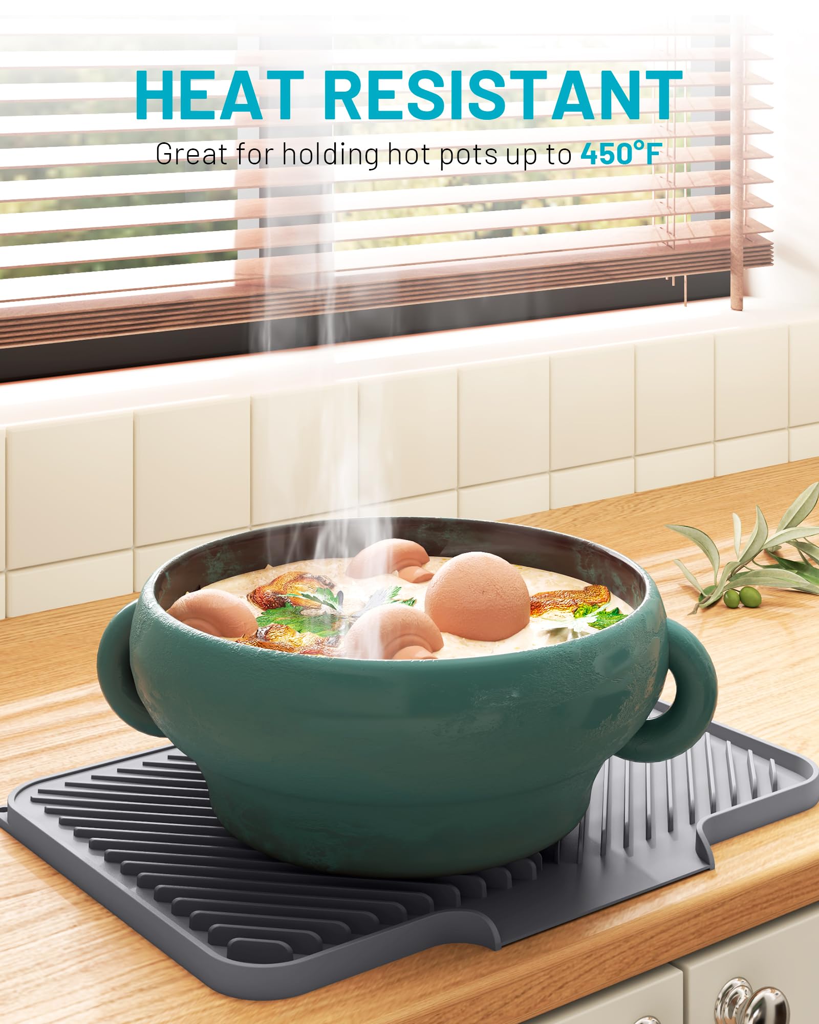 Eueasy resistente al calor hasta 230°C para ollas sin deformarse