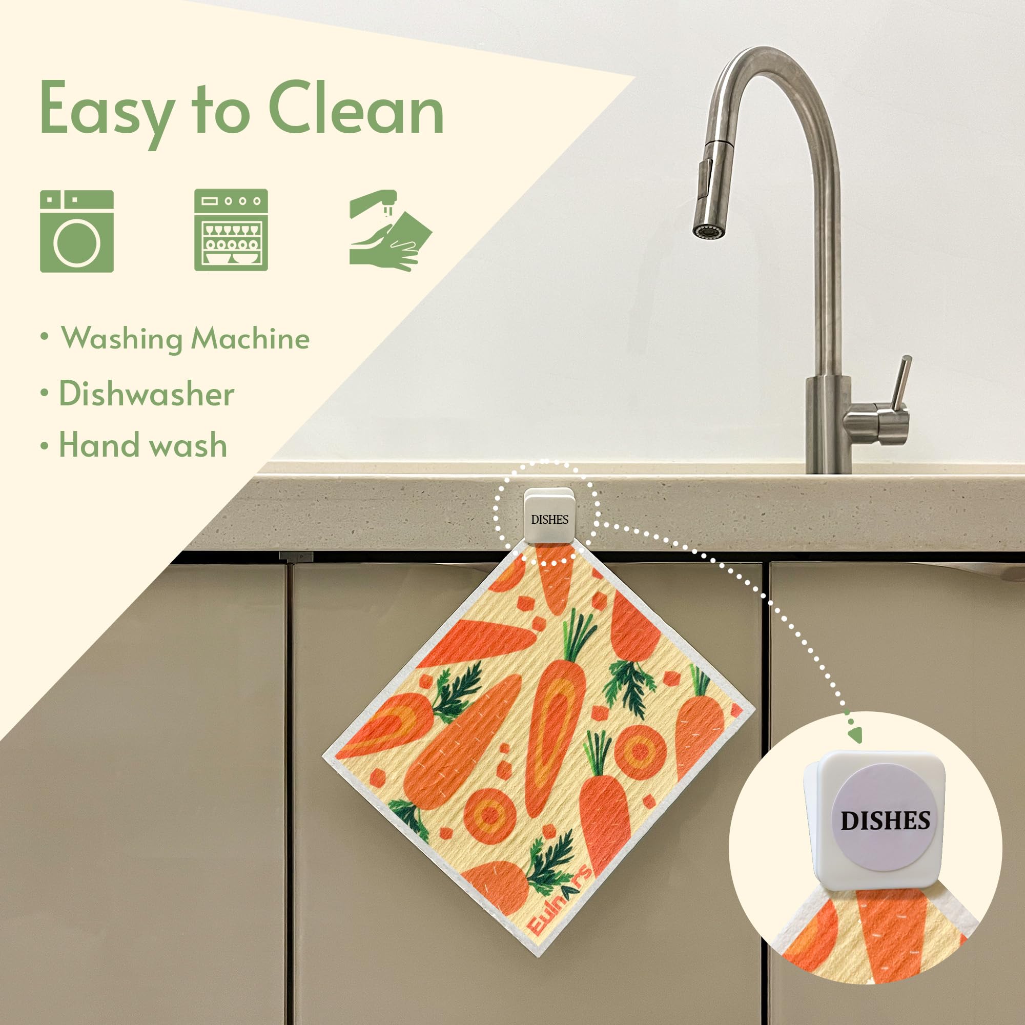 Eulnars paño sueco: absorbente para una limpieza rápida.