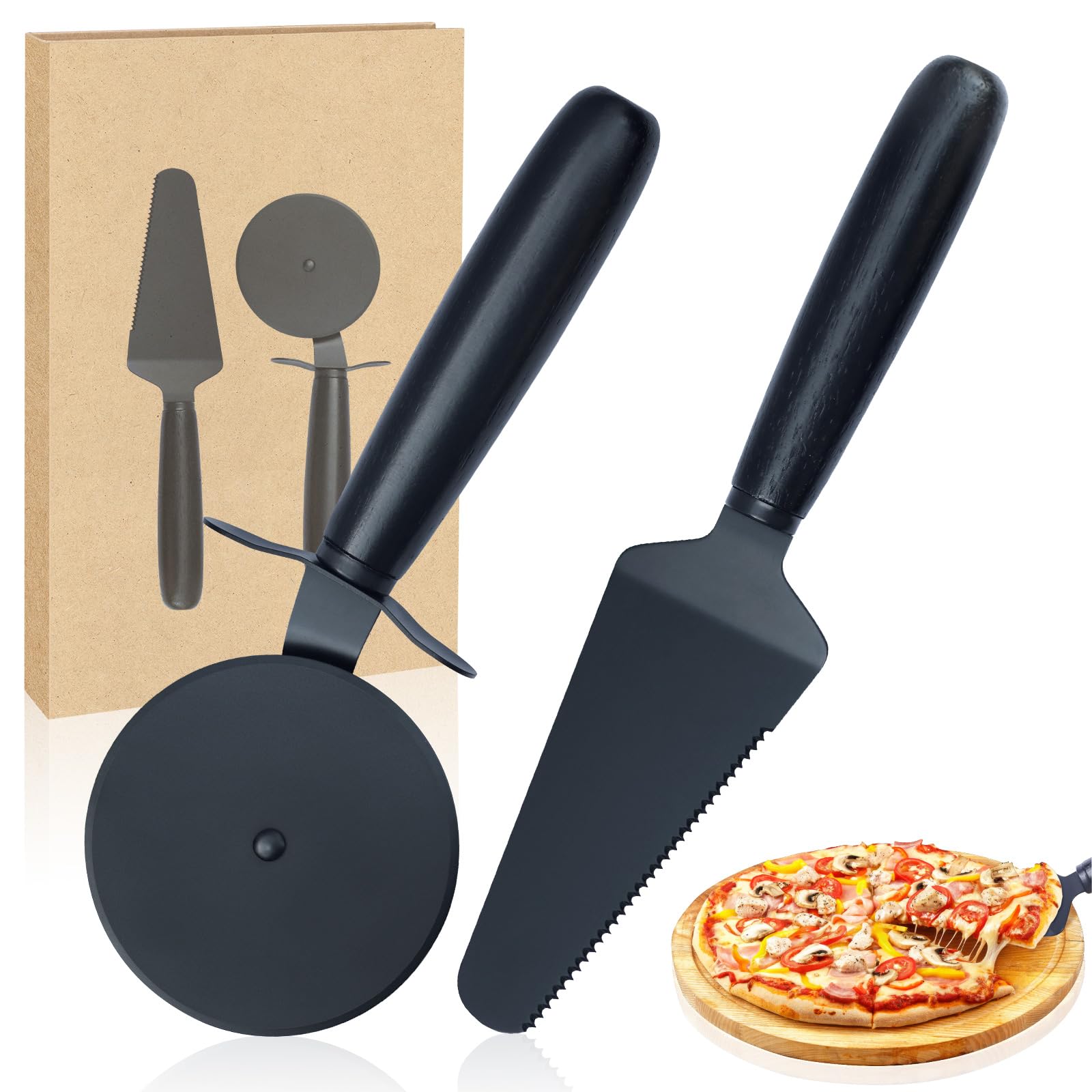 Cortapizzas EUMUU con hoja afilada de acero 430 para cortes precisos en la pizza.