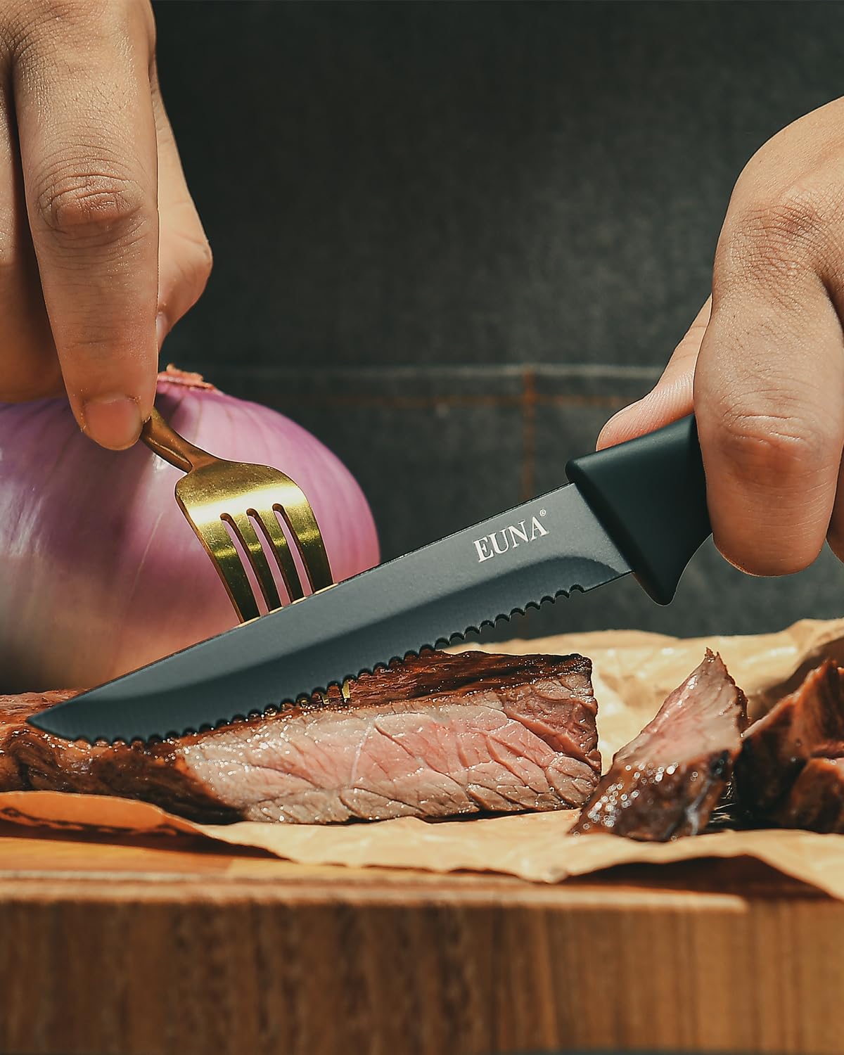 Cuchillo para pan EUNA filo duradero para corte suave