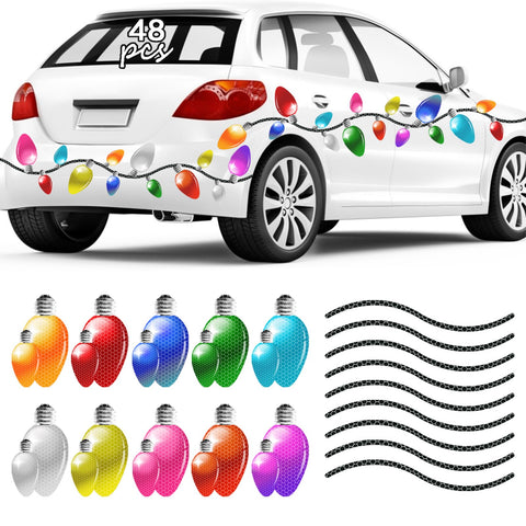 Euoloar bulbos reflectantes para coche, colores vivos y uso festivo.