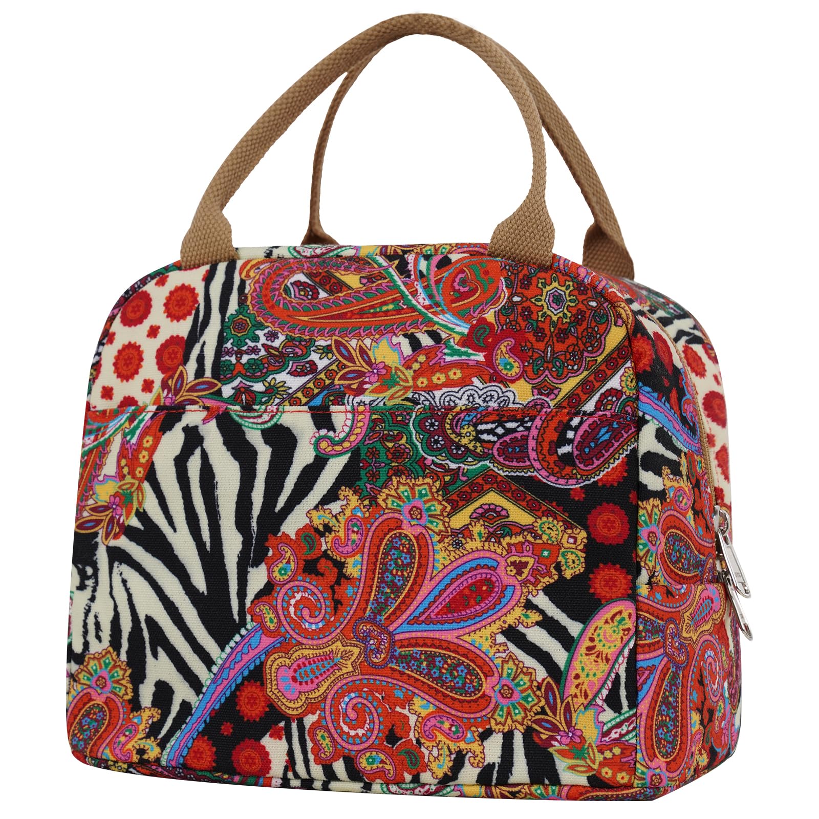 EurCross bolsa de almuerzo aislada, frente boho, ideal para llevar comidas con estilo