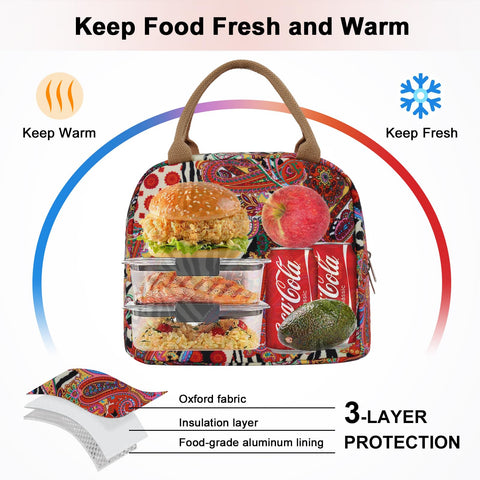 EurCross bolsa de almuerzo para uso diario en oficina o salidas con diseño moderno