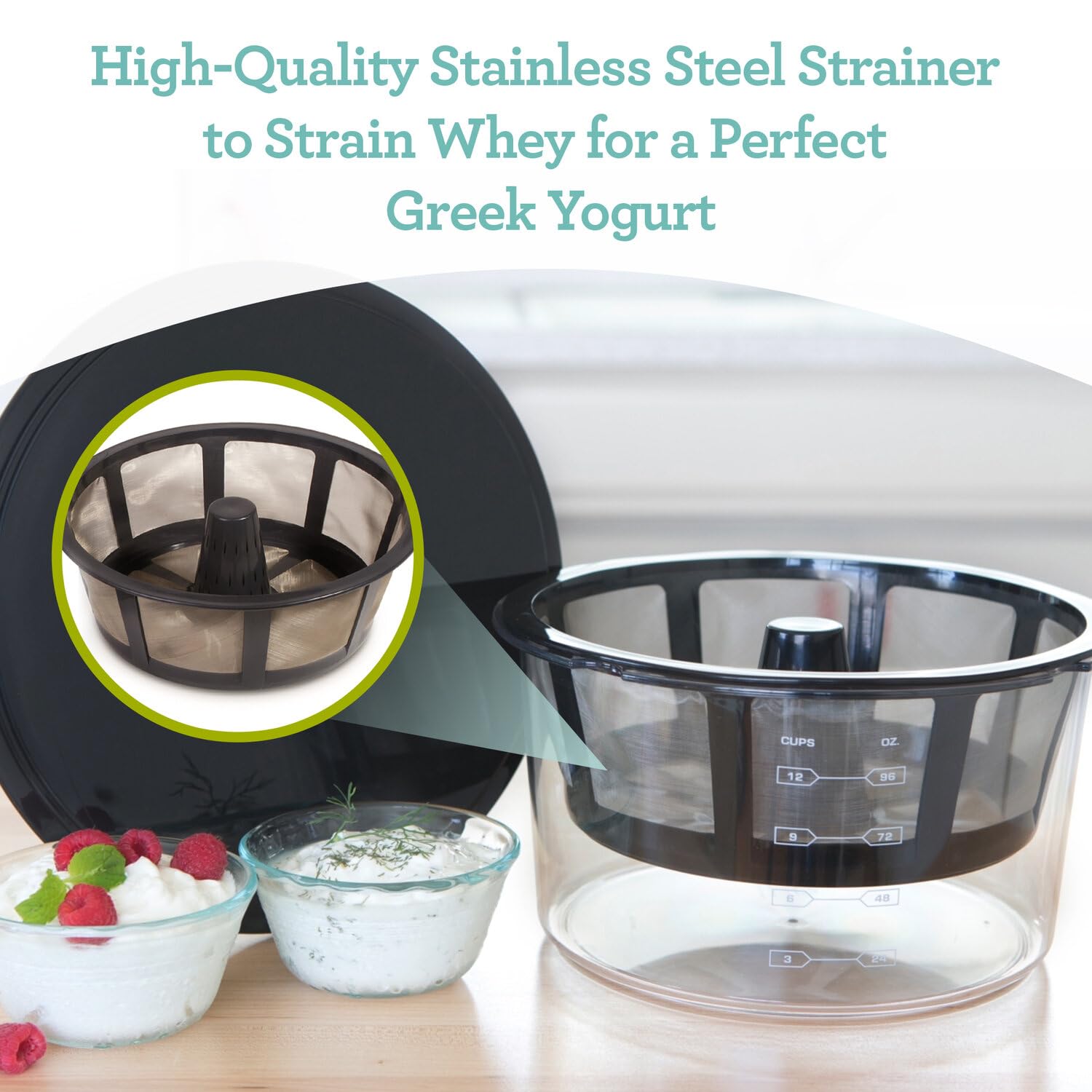 Euro Cuisine GY60 uso para tzatziki y dips saludables