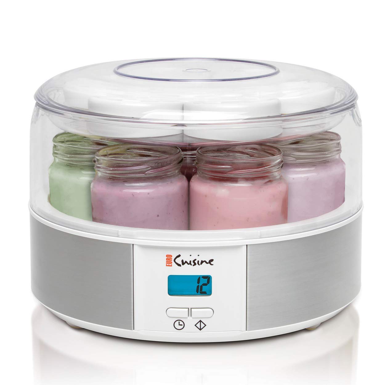 Euro Cuisine YMX650, máquina de yogur con control de temperatura para resultados consistentes.