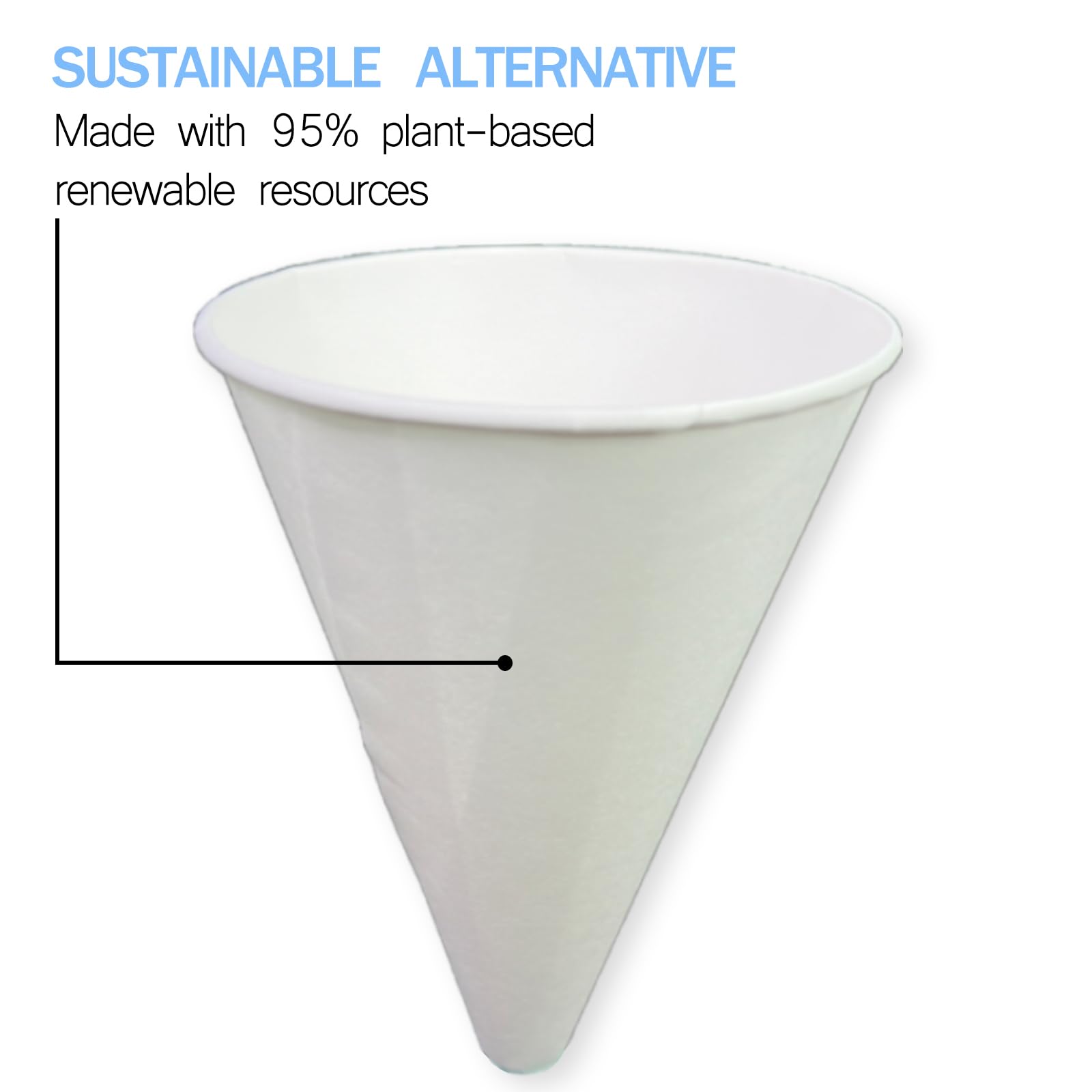 Euslbak embudo plegable de papel, diseño compacto y fácil de guardar.
