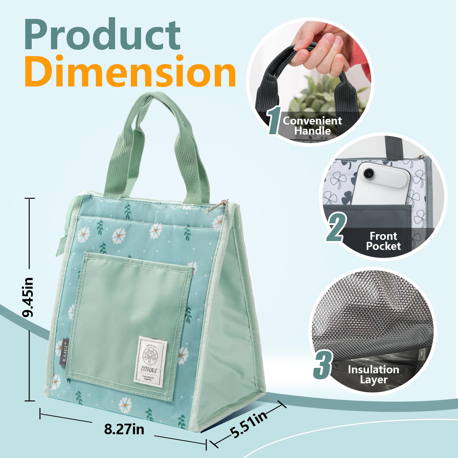 Asas cómodas de la bolsa eutopic, para transportar con facilidad.