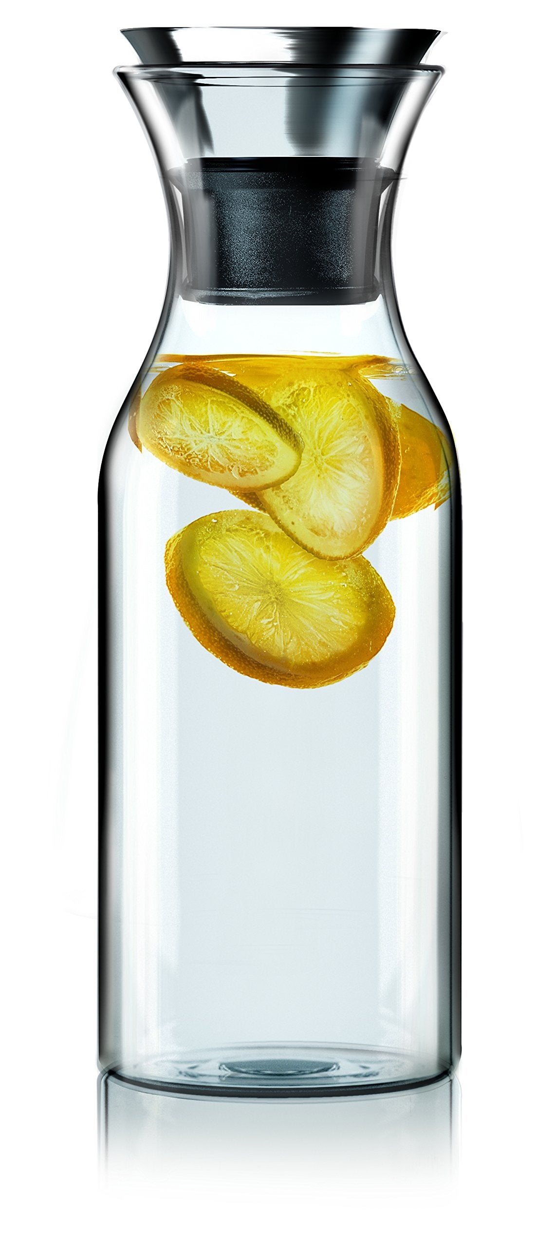 Eva Solo Jarra nevera 1 L, vidrio claro para agua y bebidas, vertido sin goteo.