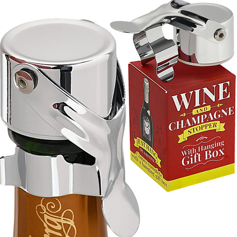 Tapón Evan James Designs para botella de vino: mantiene burbujas y sabor.