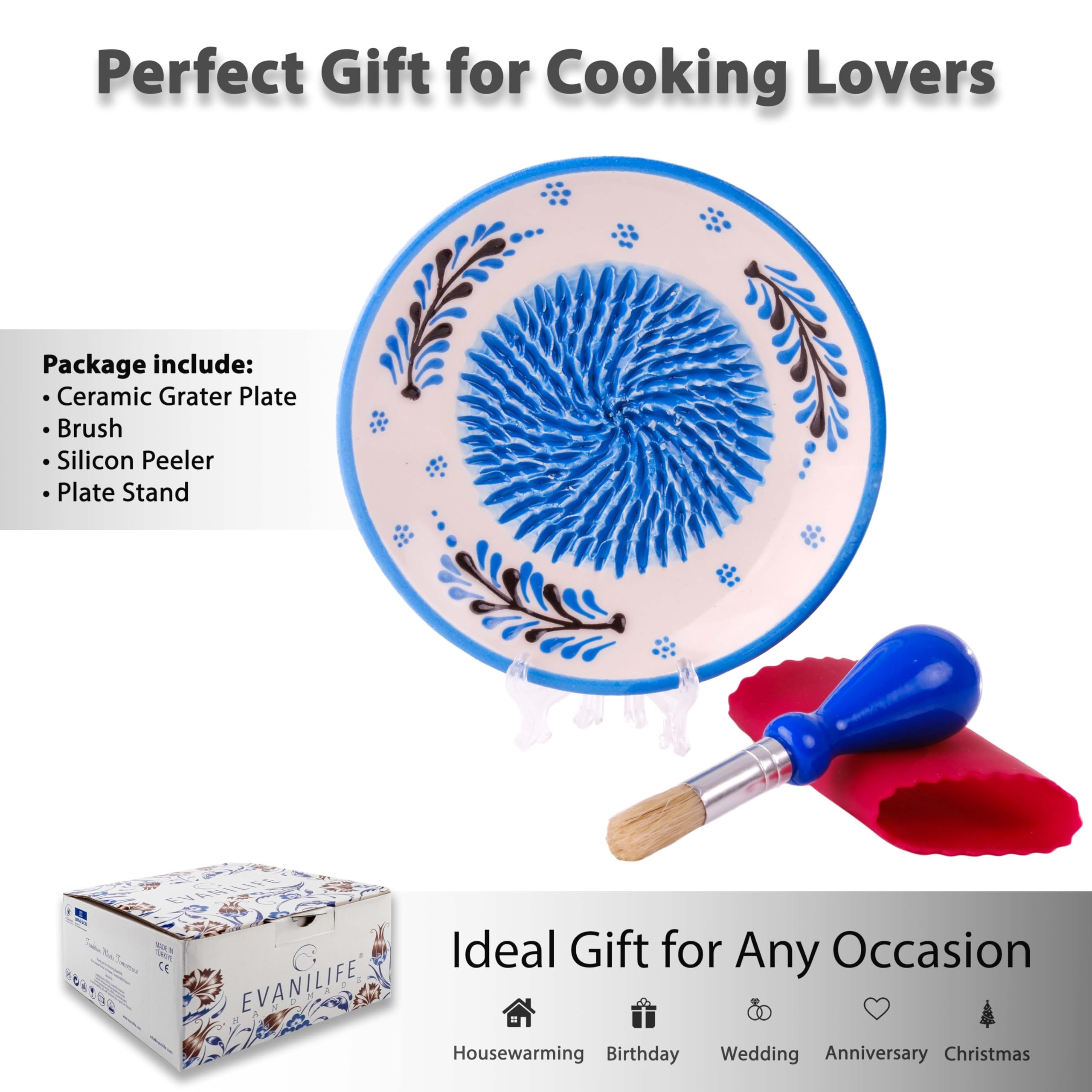 EVANILIFE caja regalo lujo azul: regalo ideal para amantes de la cocina