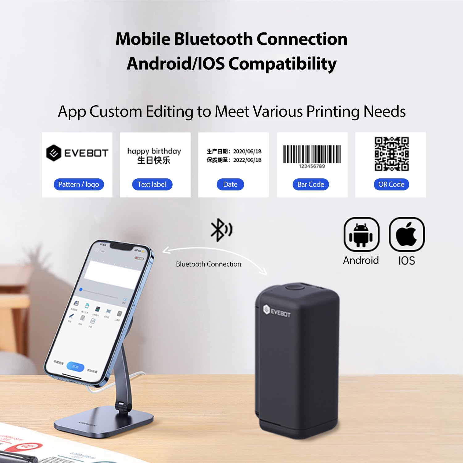 EVEBOT cartucho de tinta de 20 ml listo para reemplazo y alta capacidad