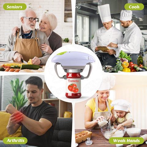 EVEFAMNEE abrelatas compatible con tarros variados para uso versátil.