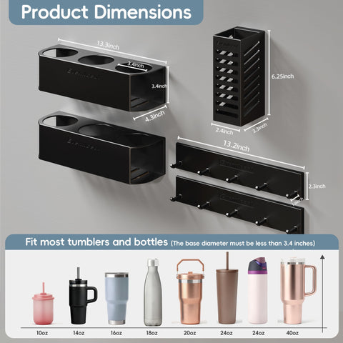 Evemlceol compatible con vasos Stanley 20/30/40 oz, base de ≤3,4 pulgadas.