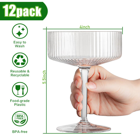 Conjunto de copas de 10 onzas para fiestas elegantes.