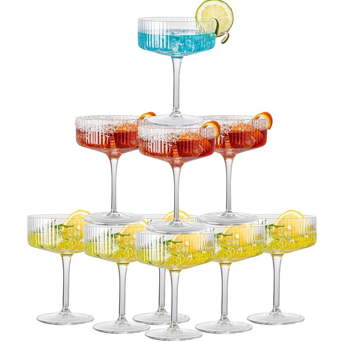 Copas acrílicas EventPartener con relieve para brindar sin romperse.