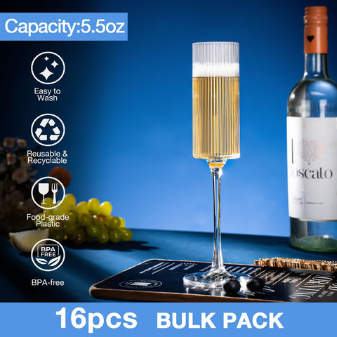 Eventpartener copas plásticas resistentes para fiestas y bebidas espumosas.
