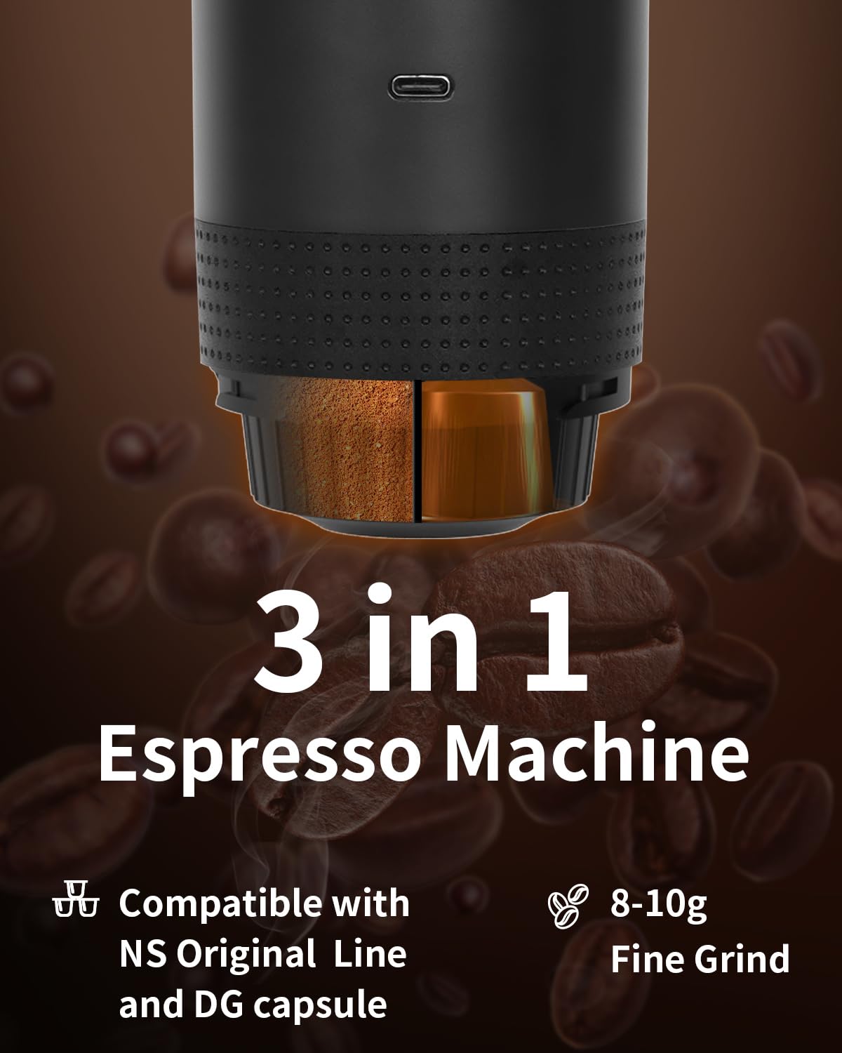 Everange crema dorada en cada extracción para espresso suave y aromático.