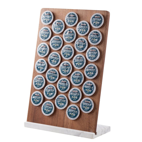 EverBBKING base de mármol blanco: soporte estable para cápsulas de café.
