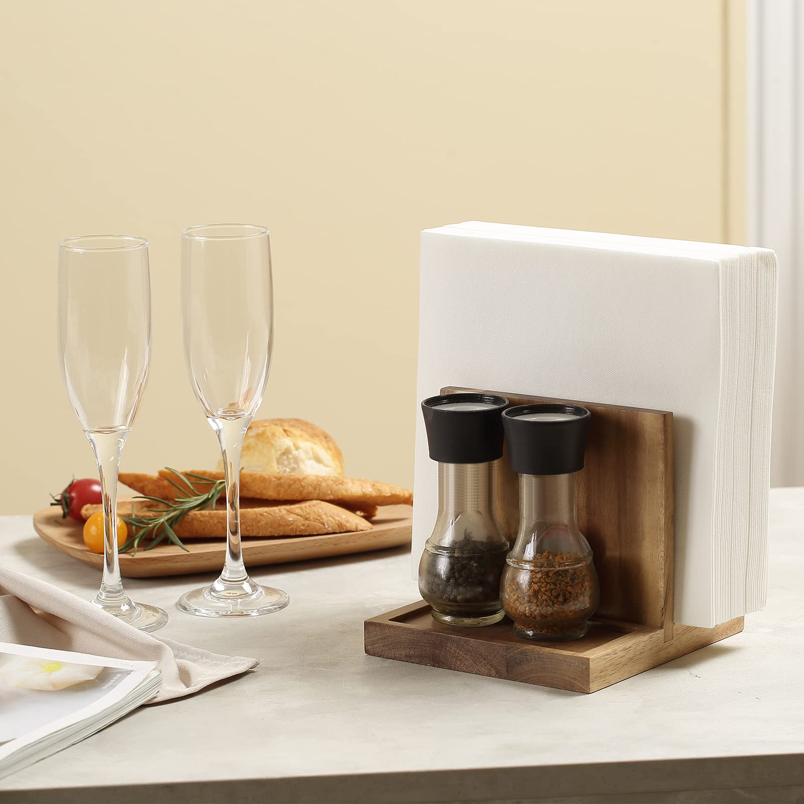 EVERBBKING centro de mesa de cocina, soporte para servilletas y condimentos como pieza decorativa