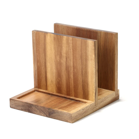 EVERBBKING soporte para servilletas y salero pimienta en madera de acacia, base estable para mesa
