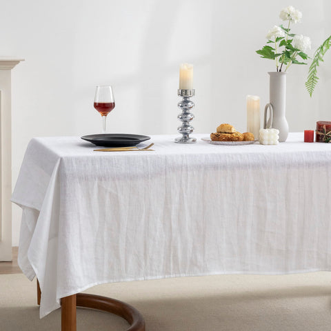 Everly mantel lino rectangular 60x120, ambiente para eventos y cenas.