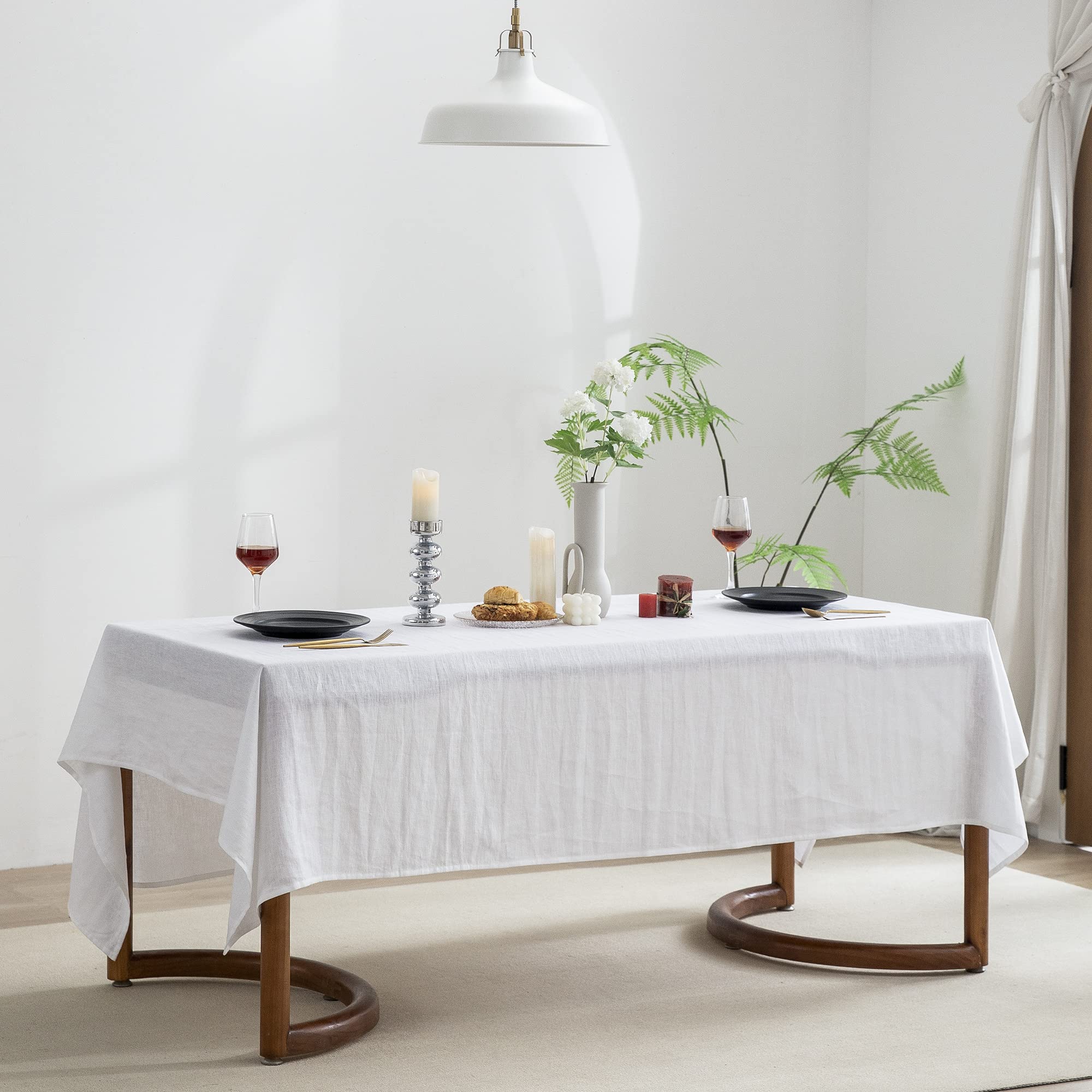 Everly mantel lino rectangular 60x120, caída elegante para la mesa.