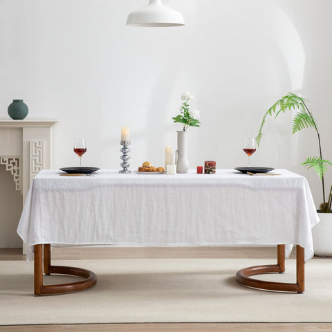 Everly mantel lino rectangular 60x120, detalle tejido, aspecto natural.