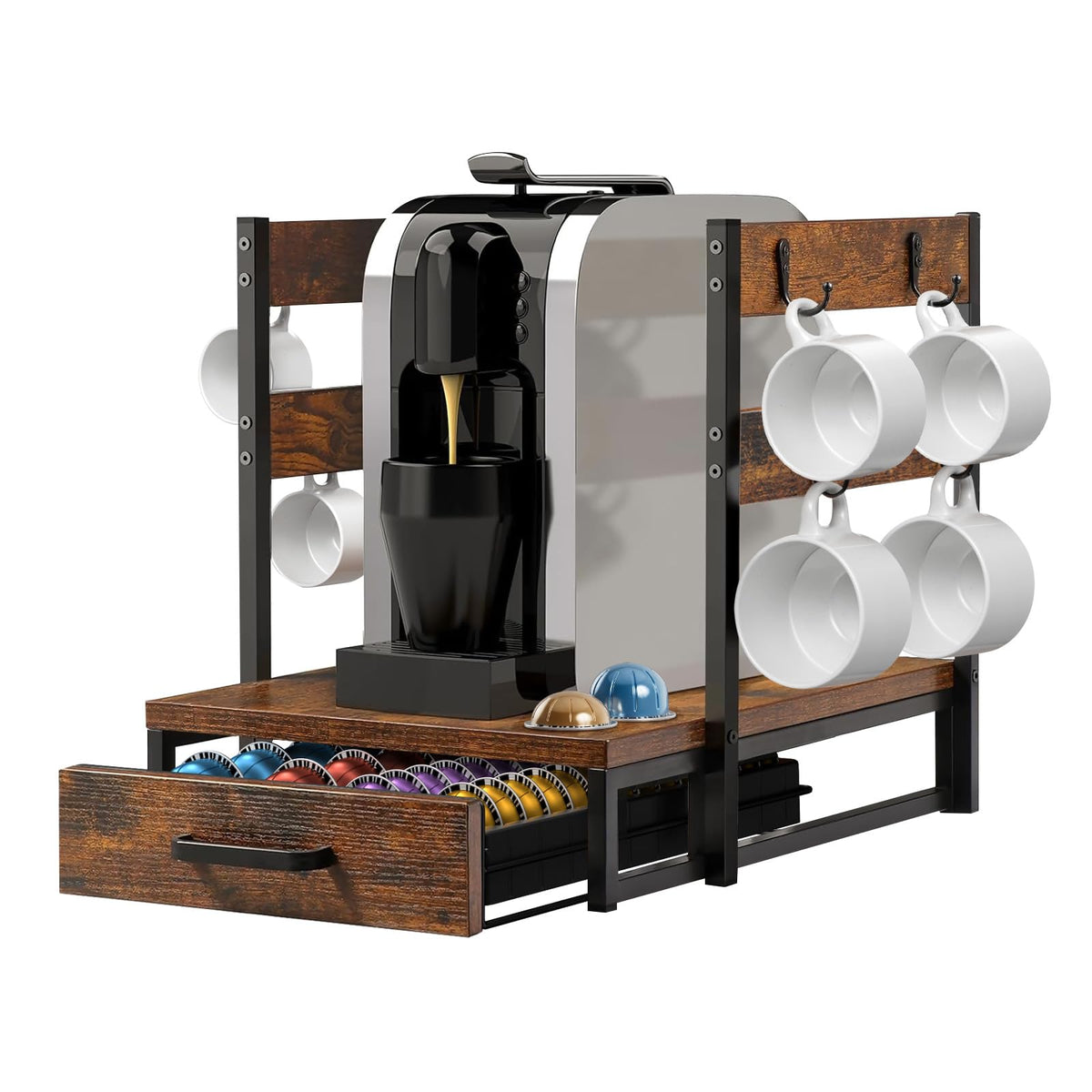 Evermagin contenedor de cápsulas, vista general para un café ordenado