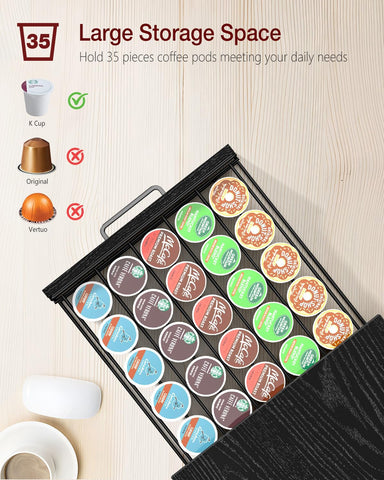 Evermagin diseño compacto negro ideal para cocinas pequeñas.