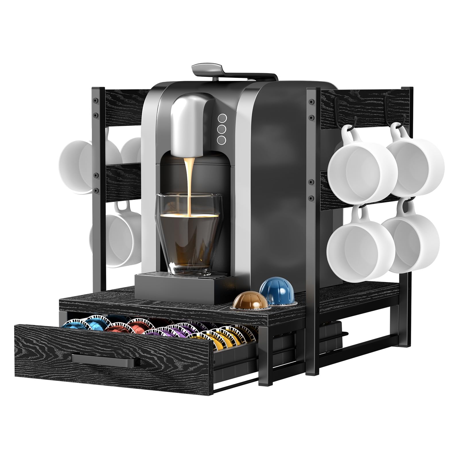 Evermagin porta-capsulas Nespresso Vertuo: organiza cápsulas de 56 pequeñas y 28 grandes para encontrar sabores fácilmente.