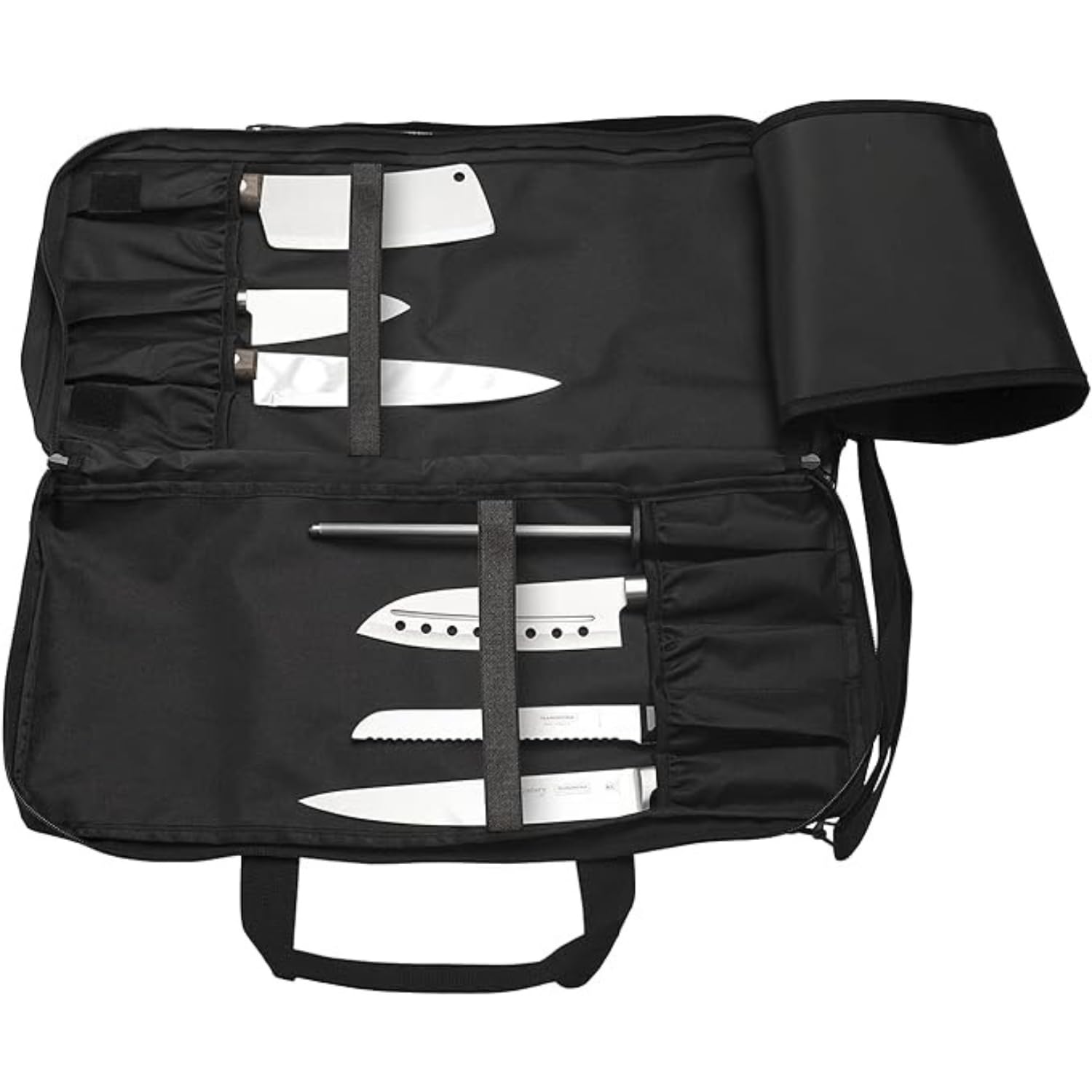 Everpride bolsa de cuchillos, interior con divisiones para 20 cuchillos, organización eficiente.