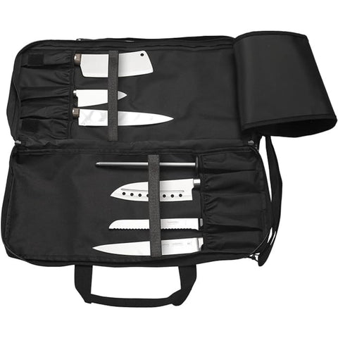 Everpride bolsa de cuchillos, interior con divisiones para 20 cuchillos, organización eficiente.