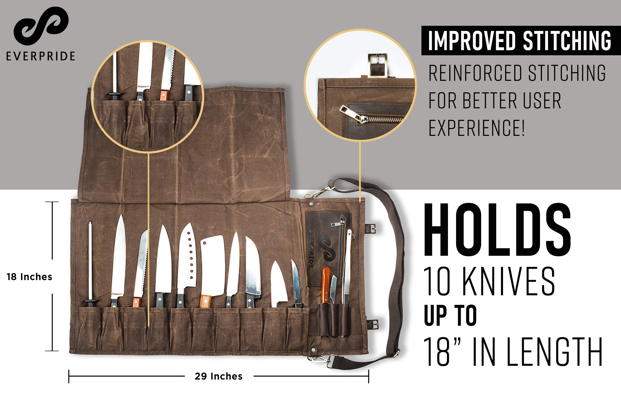EverPRIDE cuchillos de hasta 18.5” caben con seguridad.