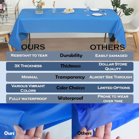 Evershine cubiertas de plástico grueso para fiestas, fáciles de limpiar.