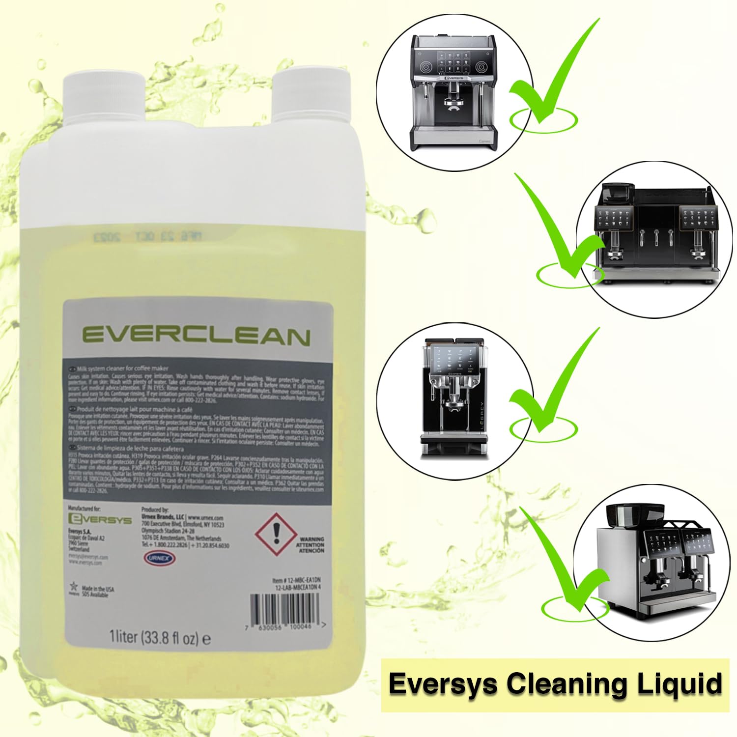 Everclean ayuda en la limpieza diaria del sistema de leche.