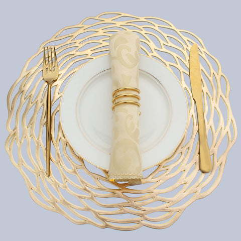 Manteles Evevda dorados redondos para mesa, protección antimanchas durante comidas diarias.