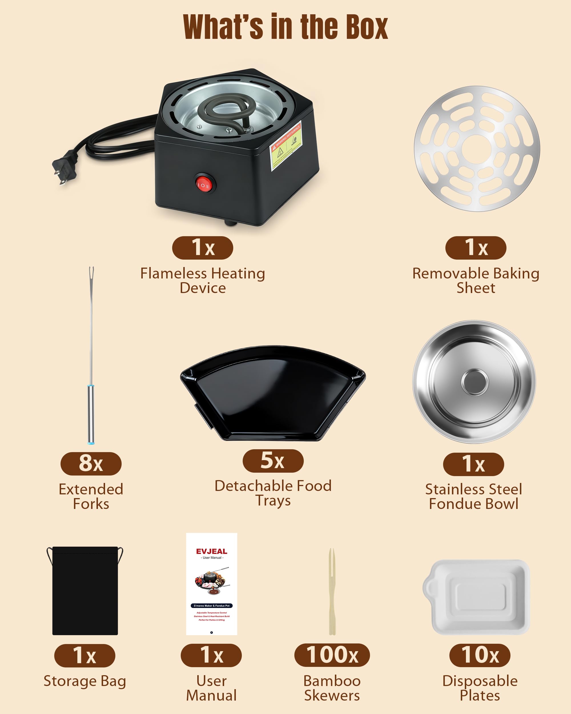 Evjeal kit con cable de 1-5 m para mayor flexibilidad en mesas.