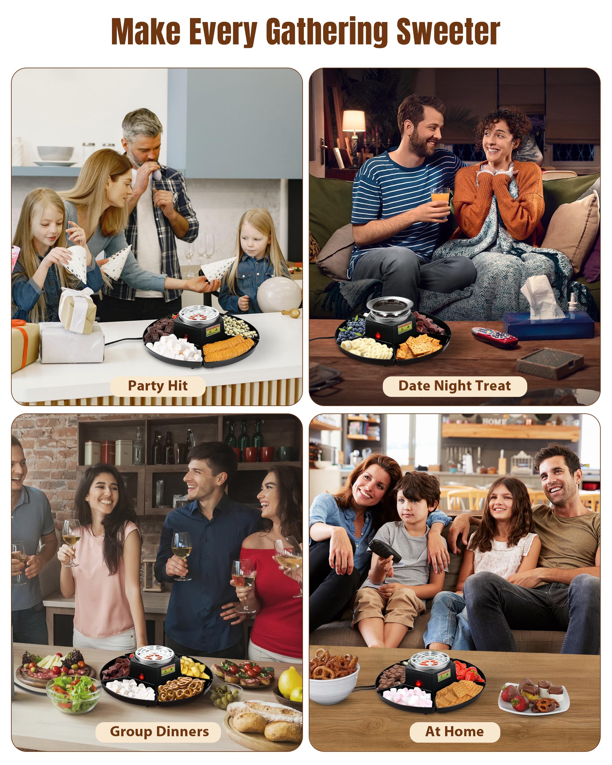 Evjeal set para fiestas y reuniones, ideal para snacks y dulces.