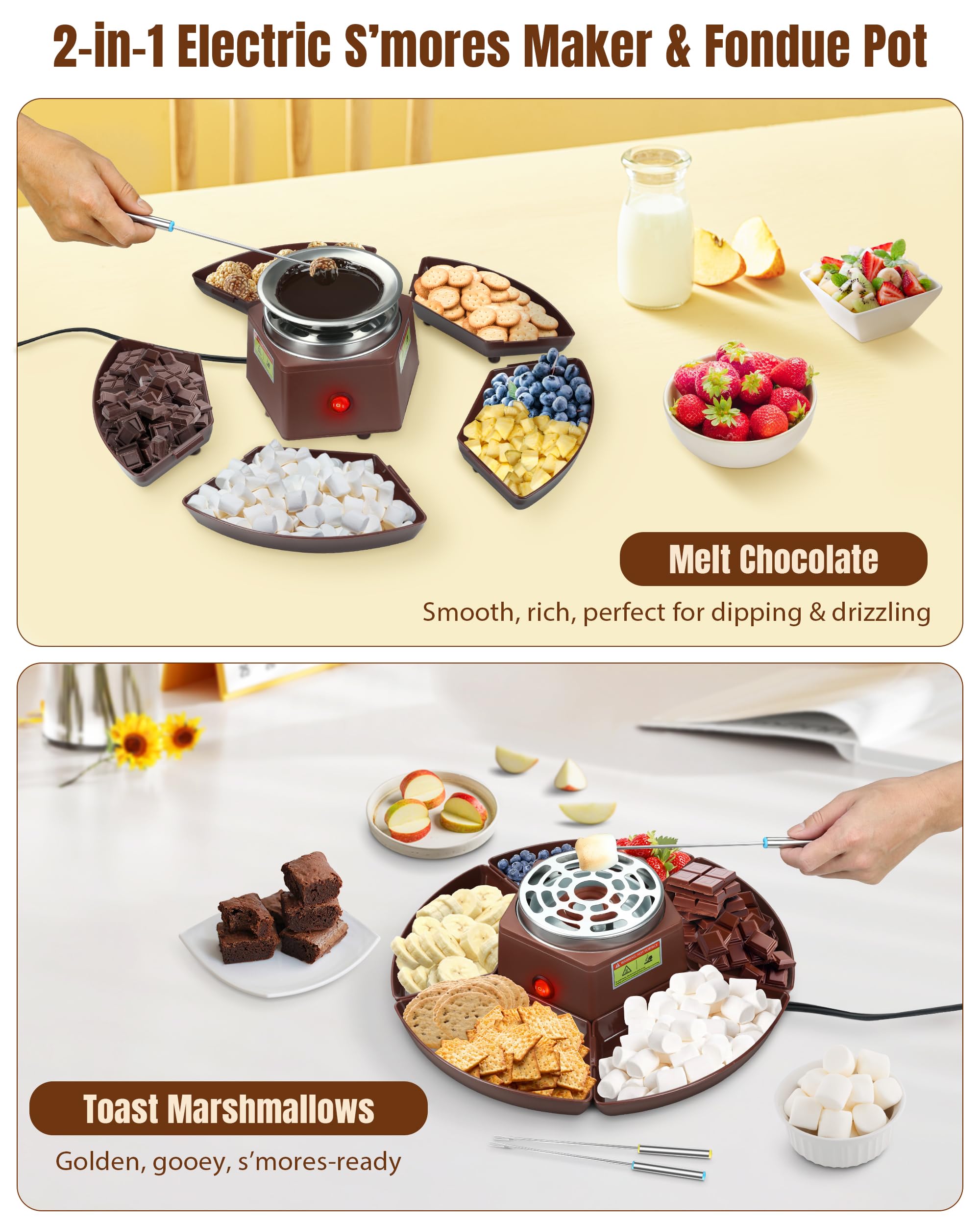 Evjeal Hacedor de s'mores: Kit completo para fiestas y cenas en casa.