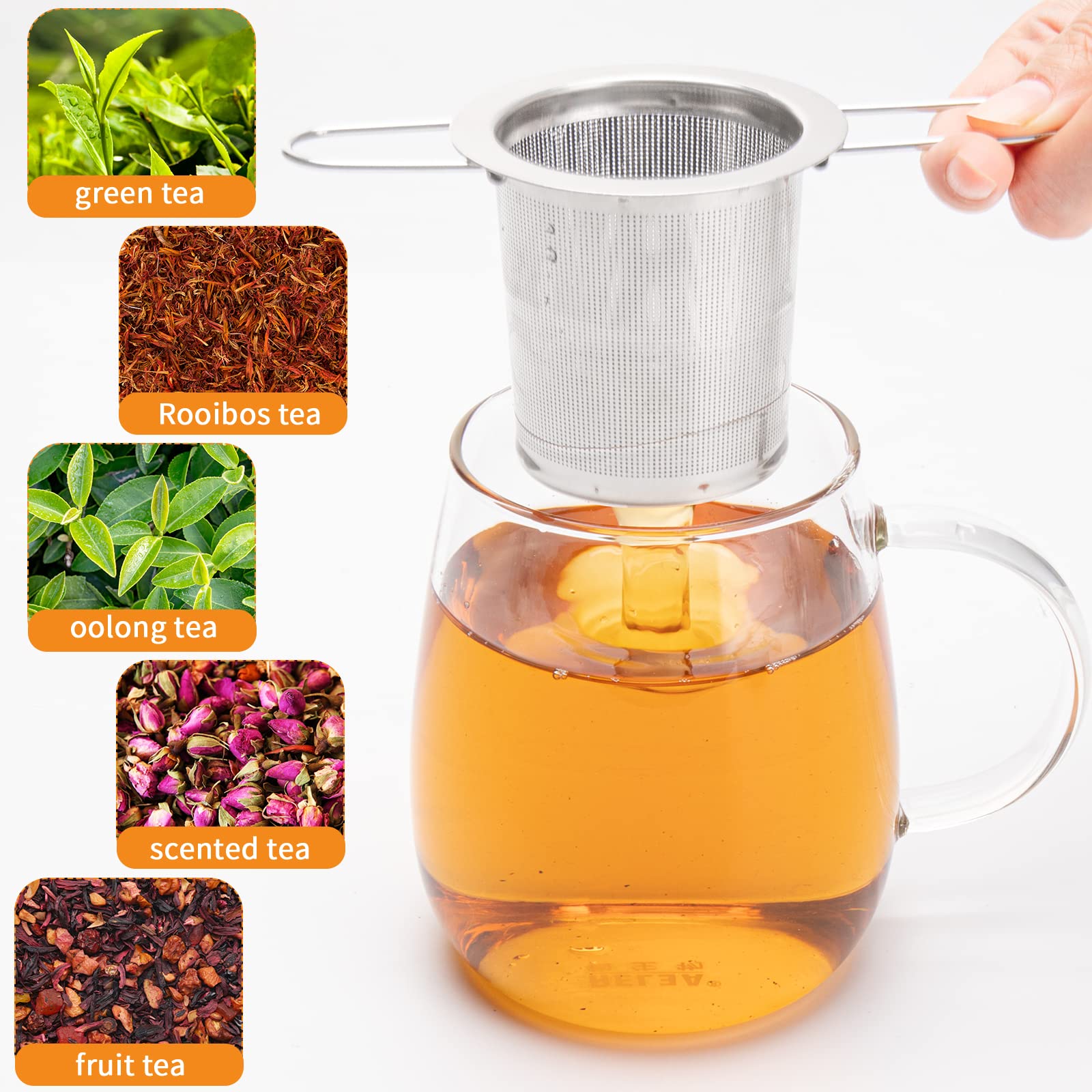 Colador de té de acero inoxidable Evmliy resistente al calor