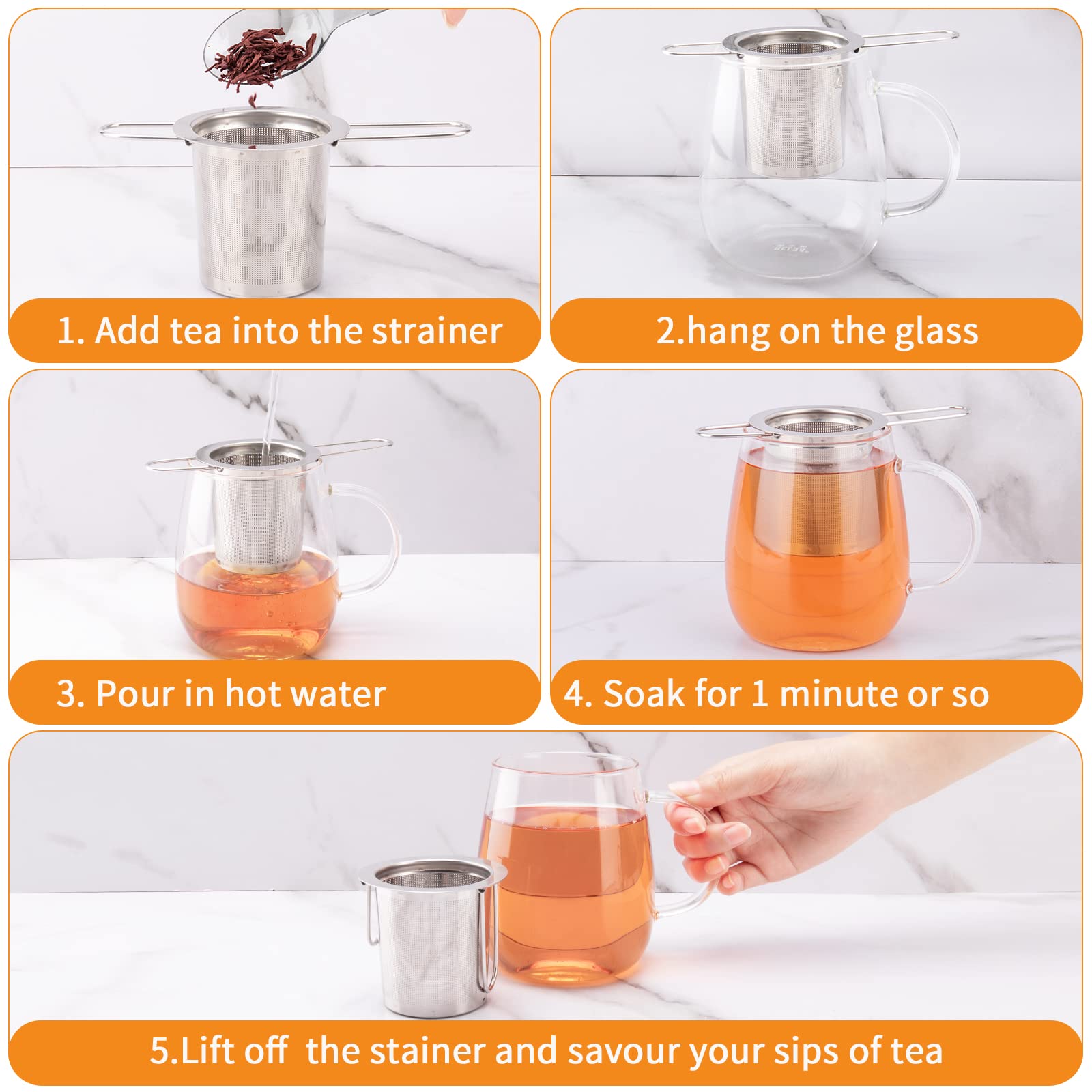 Infusor Evmliy para teteras y tazas, apto para lavavajillas