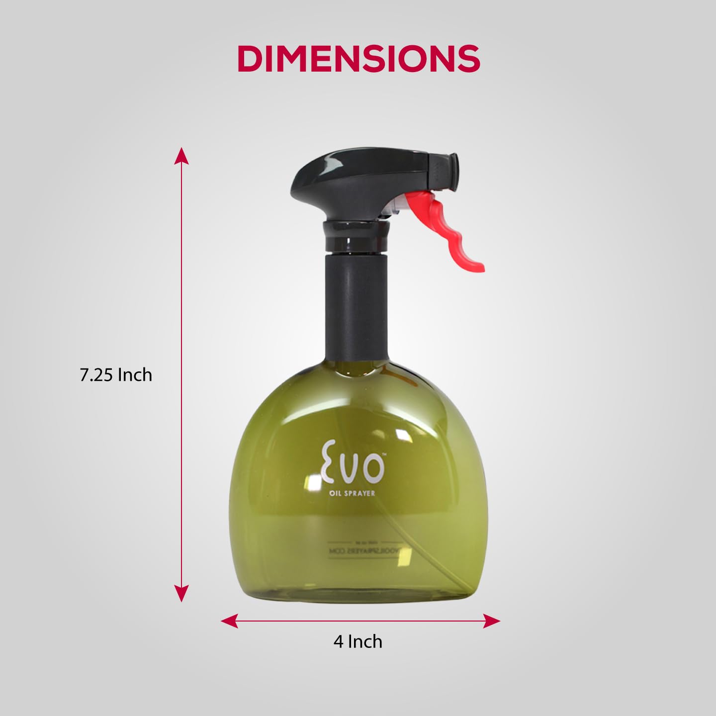 Rociador Evo Mini capacidad de ocho onzas para porciones rápidas