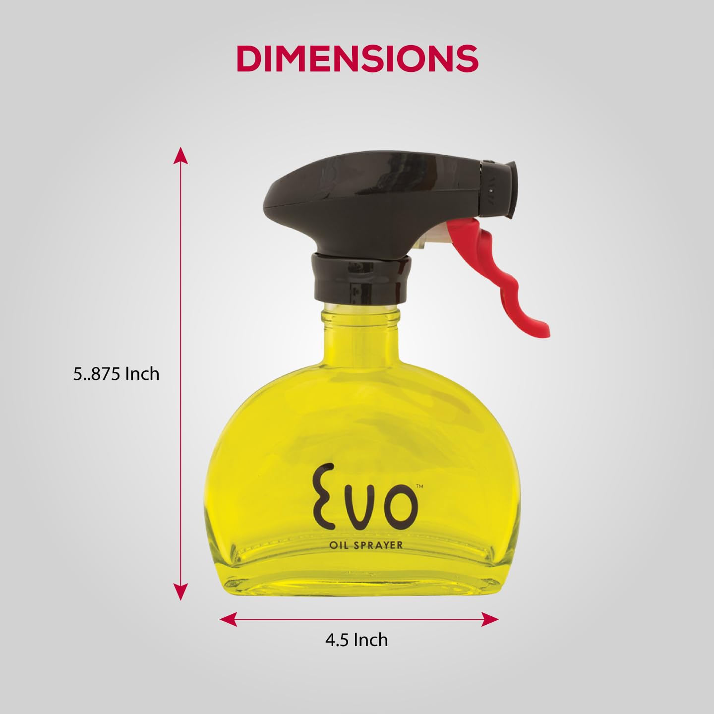 Evo Oil Sprayer, efecto ventilador de pulverización para cubrir superficies grandes