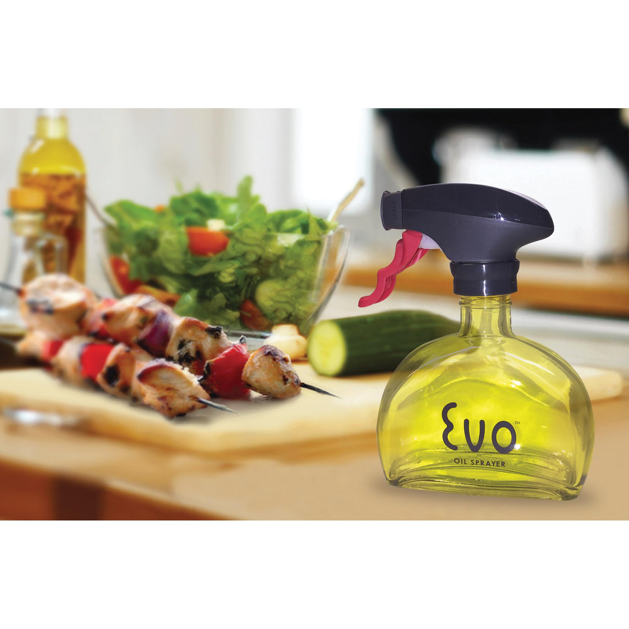 Evo Oil Sprayer con control de porciones, ideal para cocinar ligero