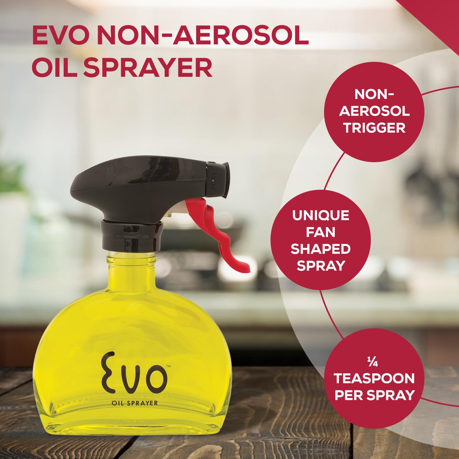 Evo Oil Sprayer, atomizador para vinagre balsámico, control de porciones