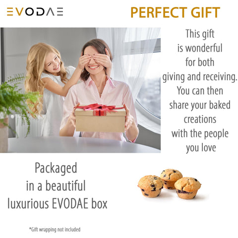 EVODAE magdalenas doradas con superficie uniforme y centro suave para desayunos.