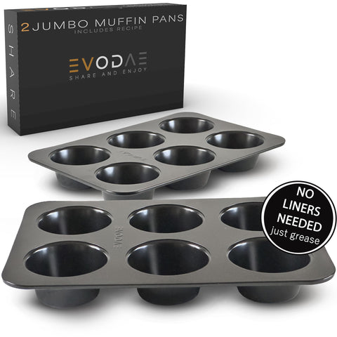 EVODAE Pan Jumbo para magdalenas en caja regalo, lista para hornear.
